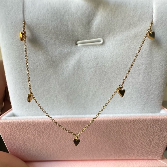 Gold Diamond Heart and Lock Necklace in 14k Gold | Audry Rose Audry Rose Gold Heart Choker — NWT Dainty Charm Necklace Layering Piece